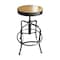 Holland Bar Stool Co Adjustable Stool, Clear Coat Finish, Natural Distressed Hardwood Seat 910CLNat - alternate 1